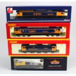 Diesel Locomotives. Four boxed OO gauge locomotives, comprising 'Hornby GB Railfreight Class 73 Loco
