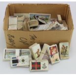 Shoebox of loose cigarette card part sets (Qty)