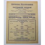 Tottenham Hotspur FC Public Practice Match Whites v Blue and White Hoops 24th August 1946