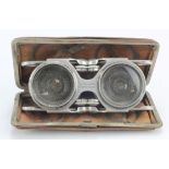 Aitchison & Co. telescopic 12 lens binoculars, contained in original case, extended length 12cm