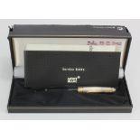 Montblanc Meisterstuck Solitaire Doue rollerball pen (17327), with sterling silver cap, contained in