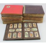 Box of 12x vintage albums of full sets of Cigarette Cards (1000's)