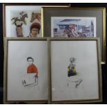 Horse Racing interest. Four artist signed limited edition racing prints, the first by Peter