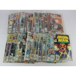 Comics. A collection of approximately fifty mostly Marvel comics, circa 1970s and later, including