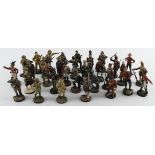 Franklin Mint. Thirty-three hand painted pewter soldiers by Franklin Mint, tallest 70mm approx.