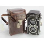 Rolleiflex DRP DRGM camera (serial no. 1060916), contained in original leather case