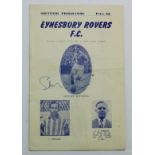 Eynesbury Rovers v Fulham Friendly 1955, when Stanley Matthews played for Eynesbury to help the
