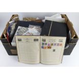 Banana box of Stamp Albums, loose etc. Good sorter lot (Buyer collects)