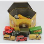 Diecast. A quanity of vintage diecast models, makers include, Dinky, Minic, Morestone, Lone Star,