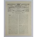 Arsenal v Tottenham Hotspur FC 17th Nov 1923 Div 1