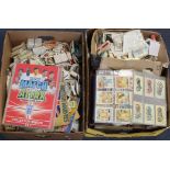 Large banana boxes full of mixed Cigarette / Trade and Tea Card odds, part sets, etc. (Heavy)