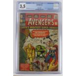 Avengers. The Avengers comic, no. 1, 1963, pence copy, CGC Graded 3.5. Origin and 1st appearance