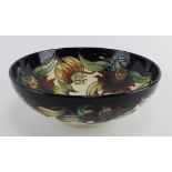 Moorcroft 'Anna Lily' pattern bowl, designed by Nicola Slaney, dated 1998, makers marks to base,