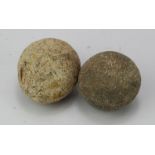 Medieval ? Stone Cannon Balls, medium sized