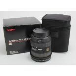 Sigma (Canon) 10-20mm f4-5.6 EX DC lens, contained in original case & box