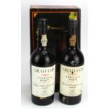 W & J Graham & Co, Oporto, Portugal Vintage Port Wine Finest Reserve 1963, two bottles (2)