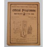 Tottenham Res v West Ham Res South Eastern League 25th December 1913 programme