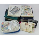 Large box of mixed material in packets, loose in stockbooks, on leaves in albums, etc. Poland,