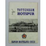 Slovan Bratislava Chzjd v Tottenham Hotspur FC 5th May 1963 2nd Leg 2nd Rnd European C.W.Cup