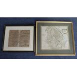 Maps. Four engraved maps, comprising 'Notingamiae Comitatus olim pars Coritanorum', by Saxton & Kip,