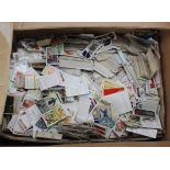 Large banana box full of mixed Cigarette Card odds, part sets, etc. (Heavy) Buyer collects