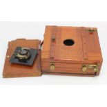 Mahogany plate camera with lens (maker unkown), sold as seen