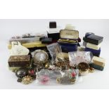 Costume jewellery. A collection of various costume jewellery (silver noted)