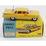 Corgi Toys, no. 221 'Chevrolet New York Taxi Cab, contained in original box (sold as seen)