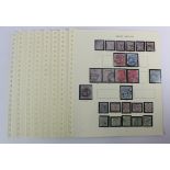 GB - 1855-1884 QV surface printed collection used on leaves, includes better stamps and Plate No'