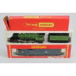 Triang Hornby Double Ended Diesel locomotive (no. R159), together with a group of coaches, wagons,