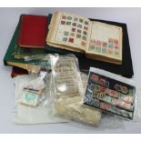 Box of various World material in binders and old album (very little GB). Qty (Buyer collects)