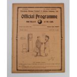 Tottenham Res v Leyton South Eastern League 27th January 1912 programme