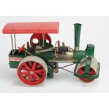 Wilesco 'Old Smoky' live steam traction engine, height 19.5cm, length 31cm
