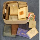 Large box packed full of mainly Cigarette Cards in old albums, loose and stuck in (Heavy) Buyer