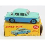 Dinky Toys, no. 166 'Sunbeam Rapier Saloon', blue & turquoise body, contained in original box