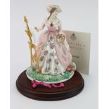 Royal Worcester 'Painting' figurine from the Graceful Arts series, dated 1995, limited edition