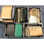 Plastic crates packed with various material including Stamps, postal stationary, covers, ephemera,