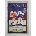 FA Cup Final Arsenal v Cardiff City 23 April 1927 at Wembley. Spin and cover with tears, rust