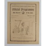 Tottenham Hotspur FC v Rotherham County 20th March 1920 Div 2