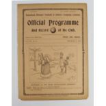 Tottenham Hotspur FC v Sheffield Wednesday 26th Dec 1914 Div 1