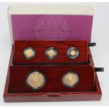 Five coin set 2022 (Five Pounds - Quarter Sovereign) "Memorial set" Proof aFDC boxed as issued