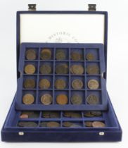 GB Copper & Bronze (63) a collection 18th-20thC housed in a Westminster case. Noted: Penny 1877