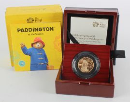 Fifty Pence 2018 "Paddington at the Palace" gold Proof aFDC boxed as issued