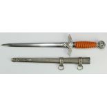 German Luftwaffe 2nd pattern Officers dagger, complete with scabbard.