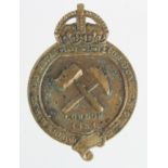 Badge Empire Mining and Metal Logical Congress London 1924 lapel badge.