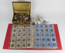 GB & World Coins, Crowns etc: An album of GB predecimal bronze from circulation; a quantity of