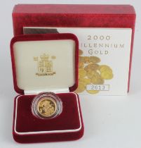 Half Sovereign 2000 Proof FDC boxed as issued