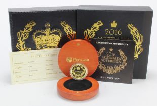 Australia Sovereign ($25) 2016. Proof FDC boxed as issued