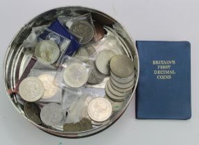 GB & World Coins, Crowns etc including silver, 19th-20thC.