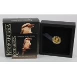 Australia $25 2022 "Kookaburra" gold quarter ounce issue. FDC boxed as issued